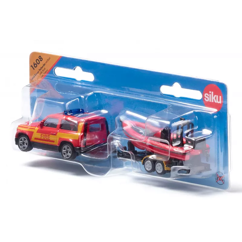 Siku Land Rover Defender con gommone modello SUV preassemblato