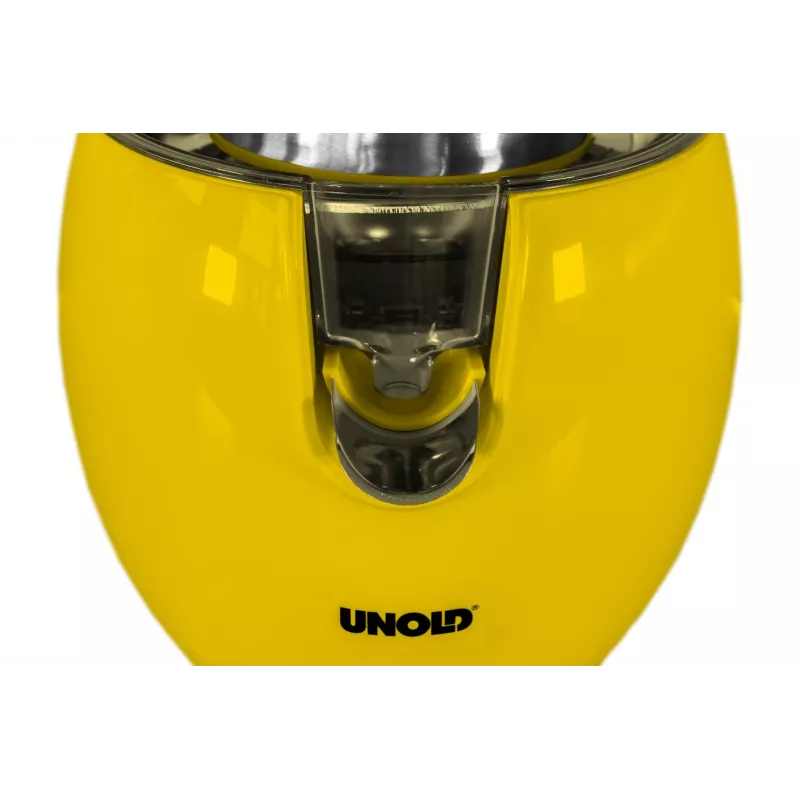 Unold 78132 Power Juicy spremiagrumi elettrico, 300 W, antigoccia, avvio/arresto automatico, giallo/acciaio inox