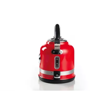 Bollitore Ariete 2854 Moderna, 2000 W, capacità 1,7 l, senza fili 360°, sistema di spegnimento automatico, filtro rimovibile, indicatore del livello dell'acqua, termometro, rosso