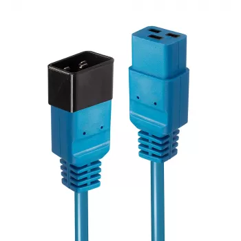 Cavo di prolunga Lindy 2m IEC C19 a C20, blu, 2 m, connettore femmina C19, connettore maschio C20, 250 V, 16 A