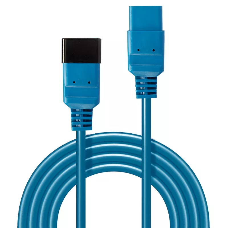 Cavo di prolunga Lindy 2m IEC C19 a C20, blu, 2 m, connettore femmina C19, connettore maschio C20, 250 V, 16 A