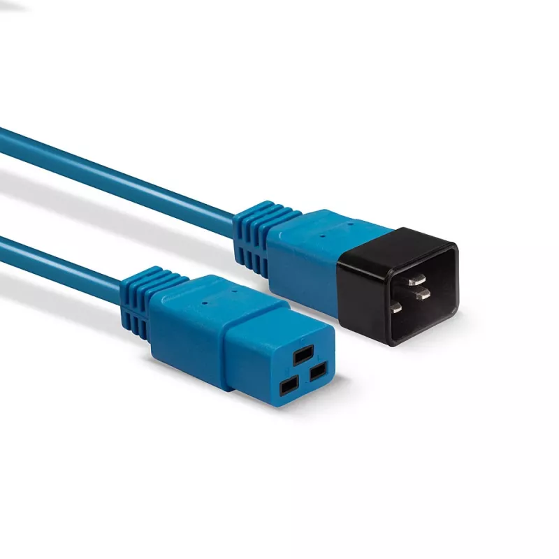 Cavo di prolunga Lindy 2m IEC C19 a C20, blu, 2 m, connettore femmina C19, connettore maschio C20, 250 V, 16 A