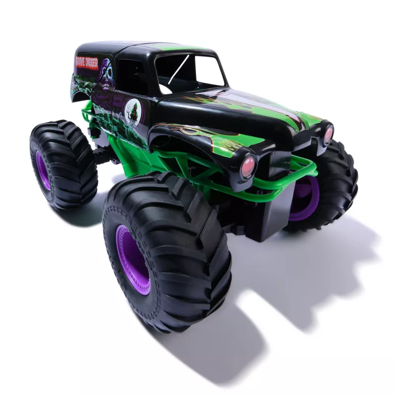 Monster Jam, veicolo radiocomandato ufficiale Smash & Bash Grave Digger per interni ed esterni, monster truck riparabile in scala 1:15, giocattolo per bambini e bambine da 4 anni