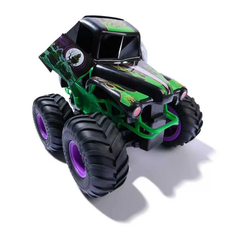 Monster Jam, veicolo radiocomandato ufficiale Smash & Bash Grave Digger per interni ed esterni, monster truck riparabile in scala 1:15, giocattolo per bambini e bambine da 4 anni
