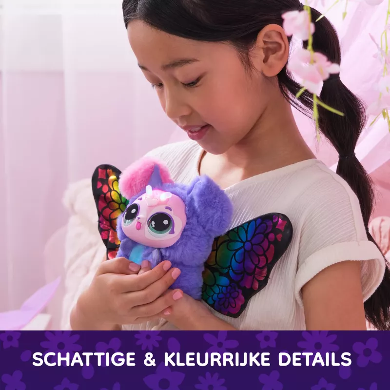 Hatchimals Bloomables di , Puppyfly Giocattolo interattivo a sorpresa e fiore con rivelazione e trasformazione ripetibili, oltre 100 suoni e reazioni (stili vari), giocattolo per bambini e bambine