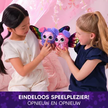 Hatchimals Bloomables di , Kittyfly Giocattolo a sorpresa, peluche interattivo con doppia rivelazione ripetibile, oltre 100 suoni e reazioni per il gioco di ruolo (stili vari), animali elettronici per bambini da 5 anni