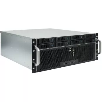 Case rack per server INTER-TECH IPC 4U-4708 – 4U, nero, supporta alimentatore ATX/PS2, 4x frontale 80mm, 2x posteriore 80mm, HDD 2,5/3,5