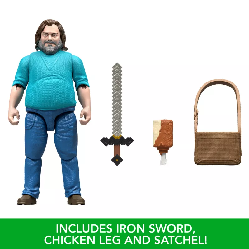 Action figure MATTEL Minecraft Steve con accessori, 4 pollici (6+), plastica, multicolore