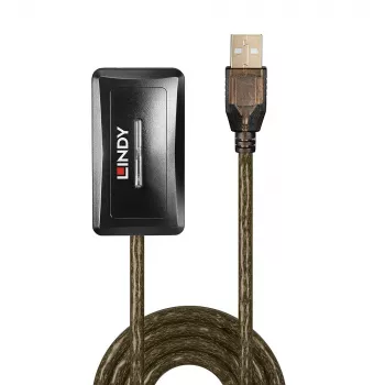 Lindy 10m hub prolunga USB 2.0 attivo, USB 2.0, USB 2.0, 480 Mbit/s, grigio, 28/24, 10 m