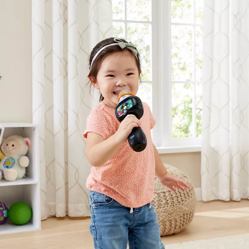 VTech Baby microfono magico con canzoni, microfono giocattolo, 2 anno/i, AAA, 200 g, nero