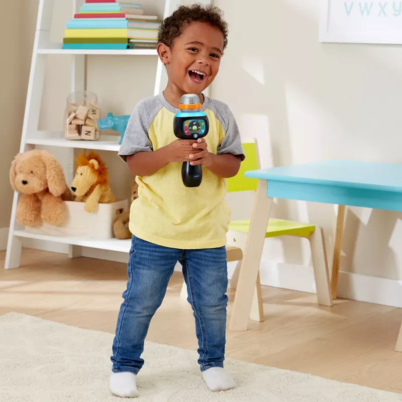 VTech Baby microfono magico con canzoni, microfono giocattolo, 2 anno/i, AAA, 200 g, nero