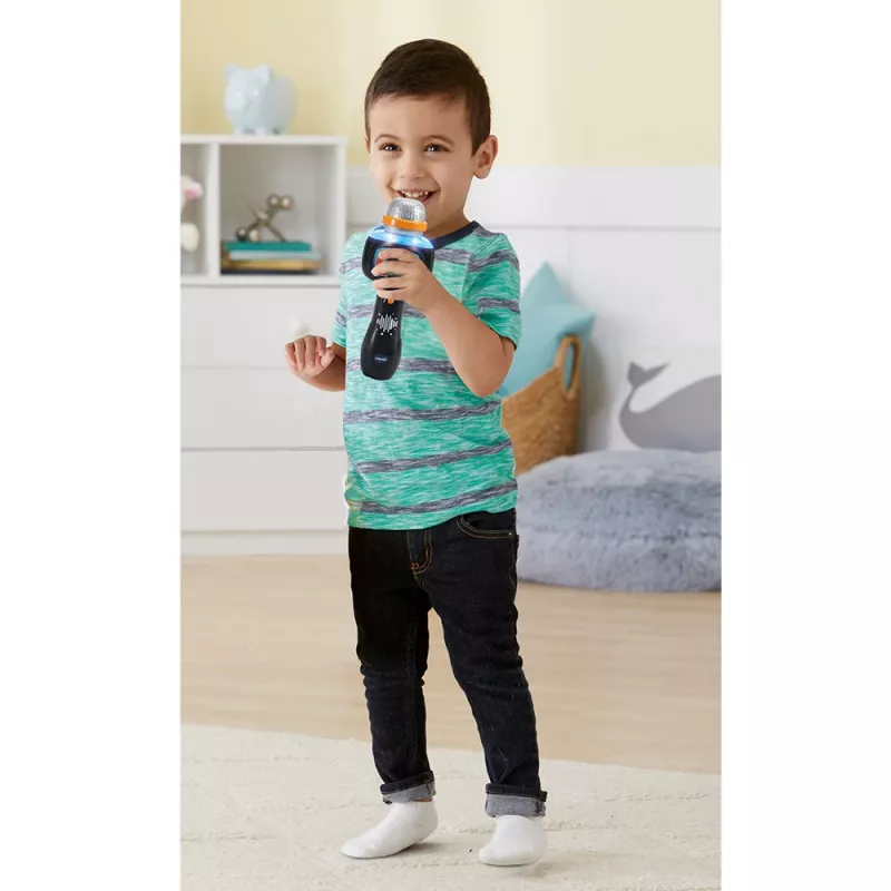 VTech Baby microfono magico con canzoni, microfono giocattolo, 2 anno/i, AAA, 200 g, nero