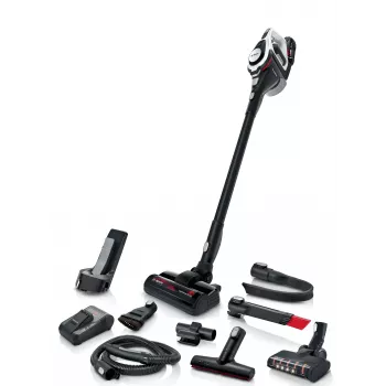 Bosch Serie 8 BSS825ALL scopa elettrica/aspirapolvere a batteria a secco senza sacchetto nero, bianco 5 Ah