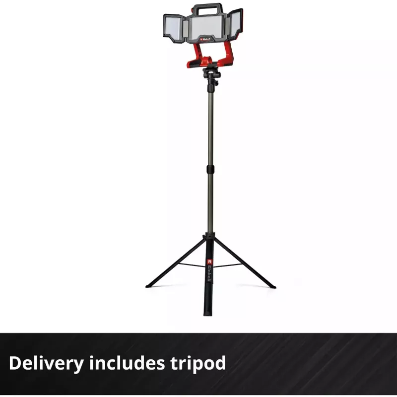 Lampada a batteria EINHELL TP-CL 18/3000 Li Set Solo — lampada da lavoro ricaricabile, rossa, senza batteria e caricabatterie