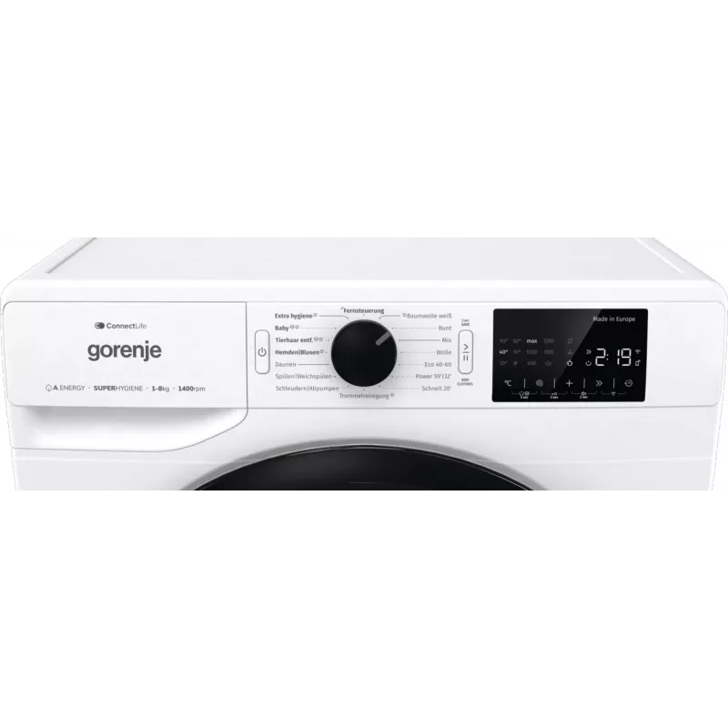 Lavatrice Gorenje WPNEI84A1TS a carica frontale 8 kg 1400 giri/min bianca
