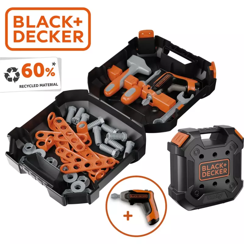 Valigetta attrezzi per bambini Simba-Dickie Smoby Black+Decker set attrezzi giocattolo
