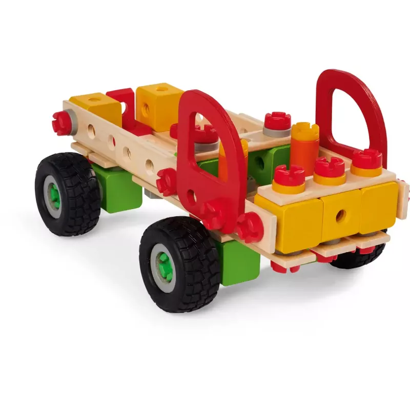 Set costruzioni Simba-Dickie Eichhorn Constructor Trucks — 135 pezzi, elementi veicolo e blocchi da costruzione