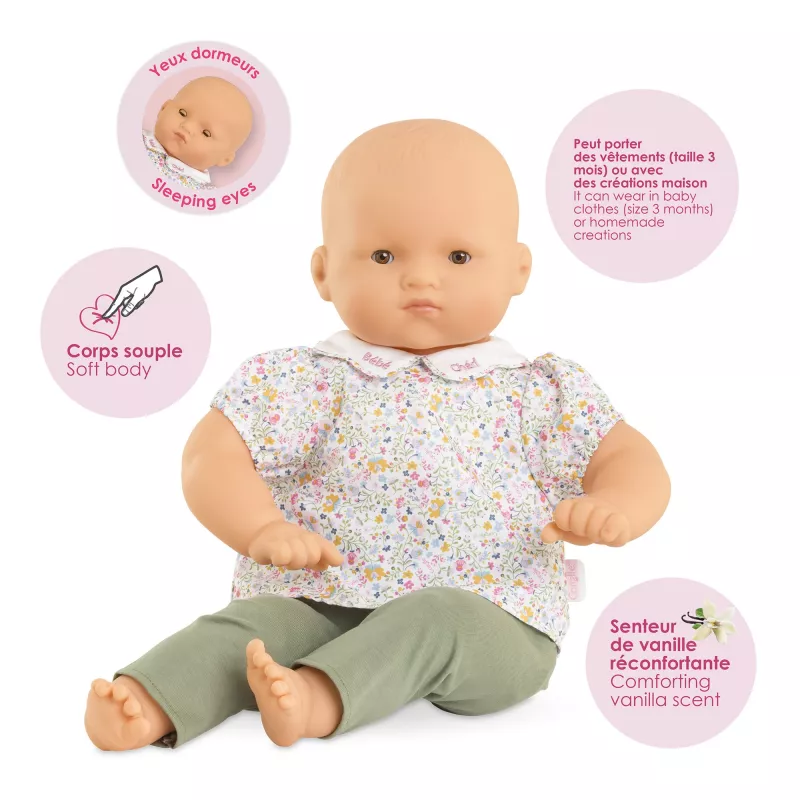 Bambola neonato Simba‑Dickie Mon Grand Poupon Chéri — stile Corolle, bambola neonato realistica