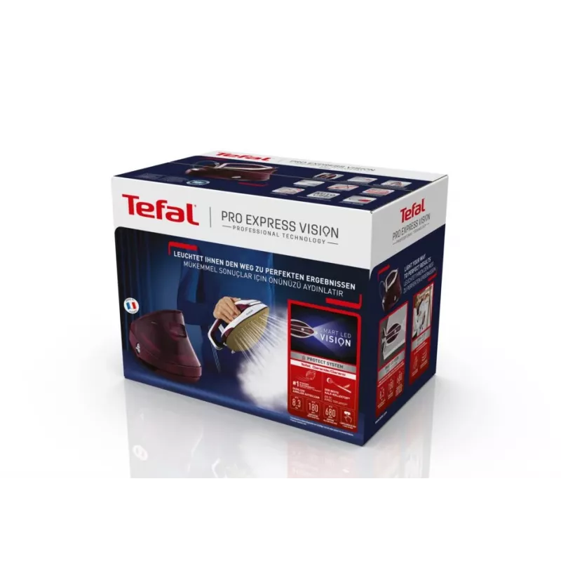 Tefal Pro Express Vision GV9810 3000 W 1,1 L suola Durilium AirGlide Autoclean rosso, bianco