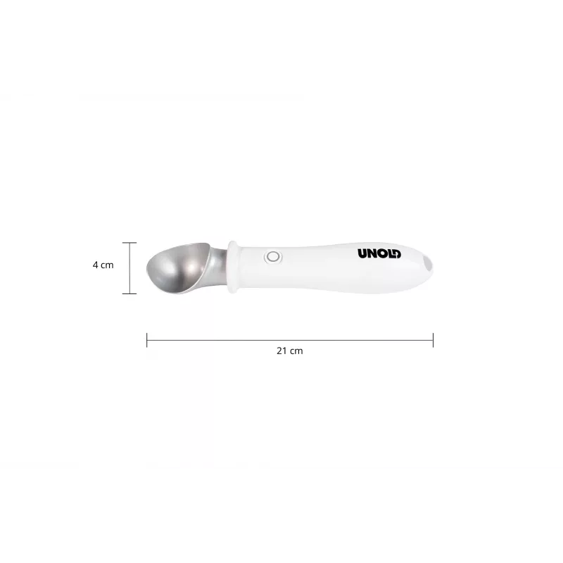 Paletta per gelato Unold 488990 4 mm acciaio inox plastica bianco