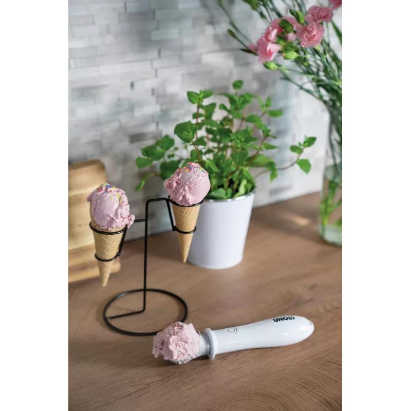 Paletta per gelato Unold 488990 4 mm acciaio inox plastica bianco