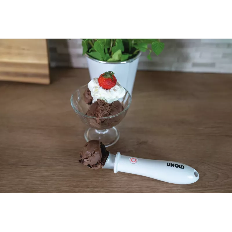 Paletta per gelato Unold 488990 4 mm acciaio inox plastica bianco