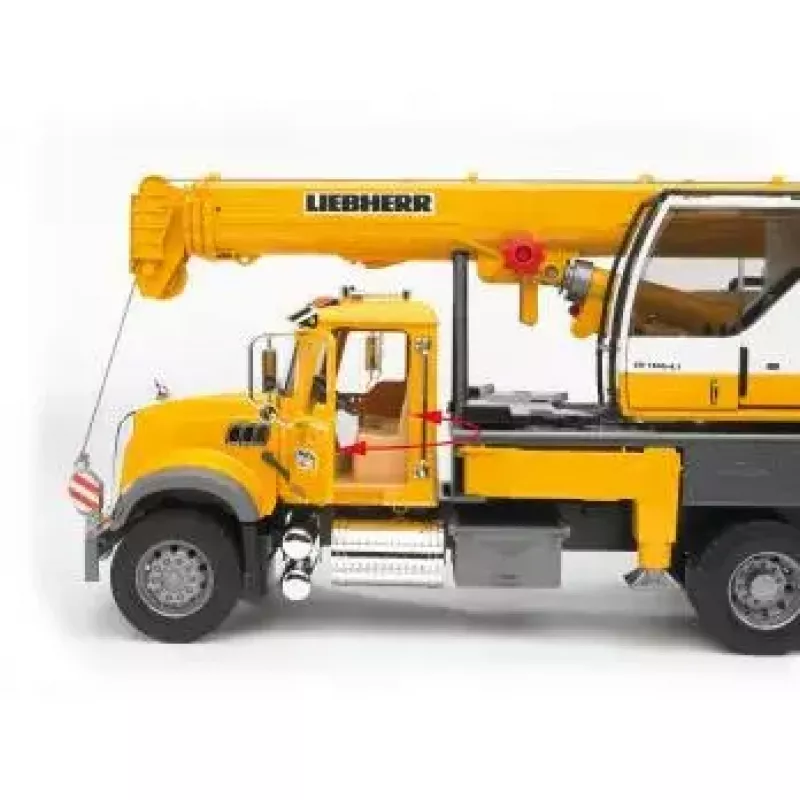 Camion con gru BRUDER MACK Granite Liebherr