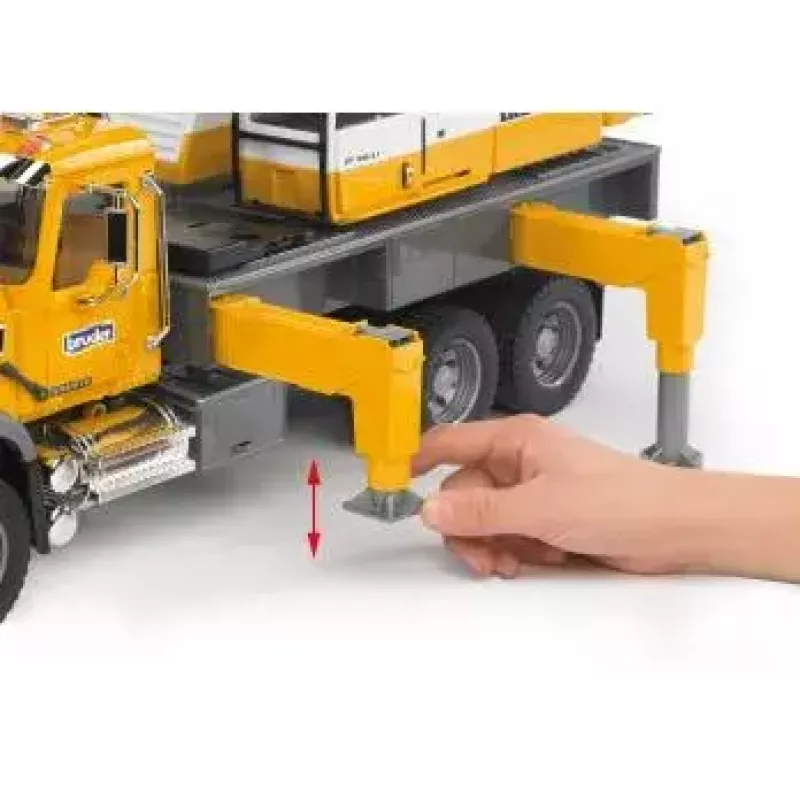 Camion con gru BRUDER MACK Granite Liebherr