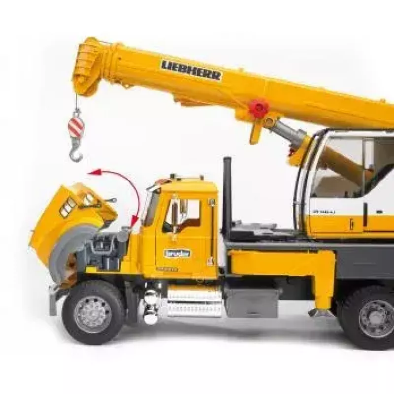 Camion con gru BRUDER MACK Granite Liebherr