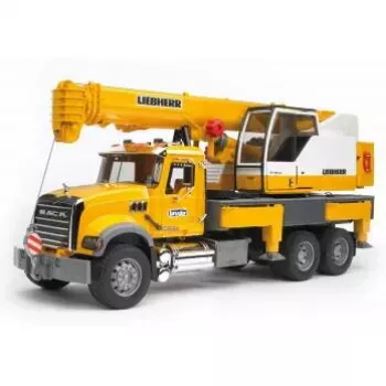 Camion con gru BRUDER MACK Granite Liebherr