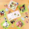 Puzzle Ravensburger UP! Animali della fattoria – set progressivo 4, 6, 8, 10 pezzi