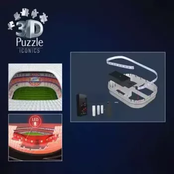 Puzzle 3D Ravensburger Iconics Allianz Arena con luce, 216 pezzi