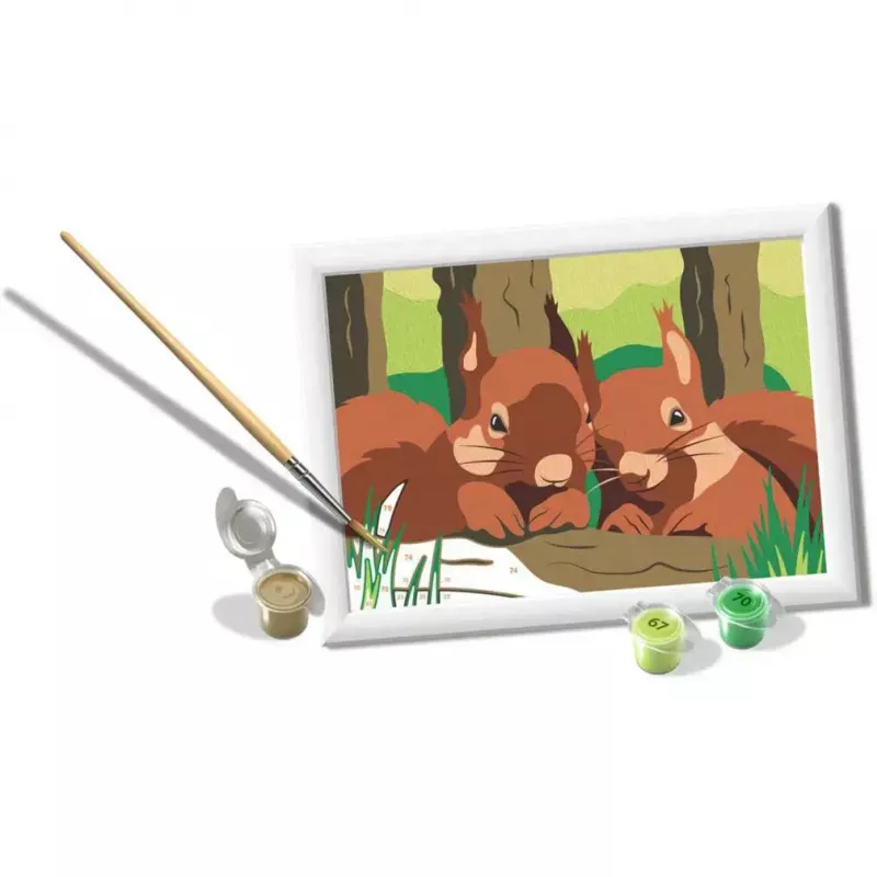 Set di pittura Ravensburger CreArt – Cuddling Squirrels (modello 25882) di Ravensburger