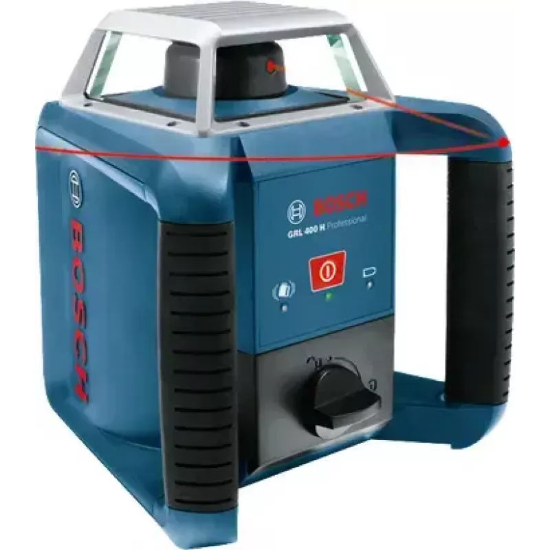 Bosch GRL 400 H Professional set livella laser rotante, portata 400 m (con ricevitore), laser rosso, con ricevitore LR 1, treppiede BT 152 e valigetta, blu
