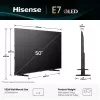 Hisense 50E77Q 127 cm (50") QLED 4K Ultra HD Smart TV, Wi-Fi, triplo sintonizzatore, nero