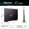 Hisense 75E77Q 190,5 cm (75") QLED 4K Ultra HD Smart TV, HDR10+, Dolby Vision, VIDAA, Wi-Fi, triplo sintonizzatore, nero