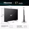 Hisense 85E77Q Smart TV QLED 85 pollici (215 cm), 4K Ultra HD, Wi-Fi, triplo sintonizzatore, nero