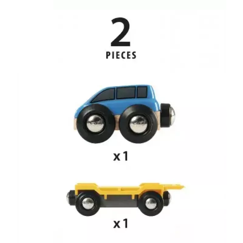 Autotrasporto per modellismo Ravensburger BRIO — 2 pezzi, nero/blu/giallo