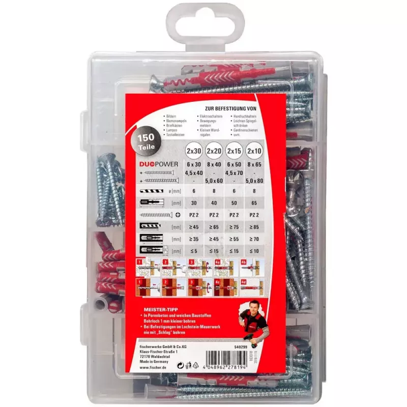 Set viti e tasselli Fischer 540299