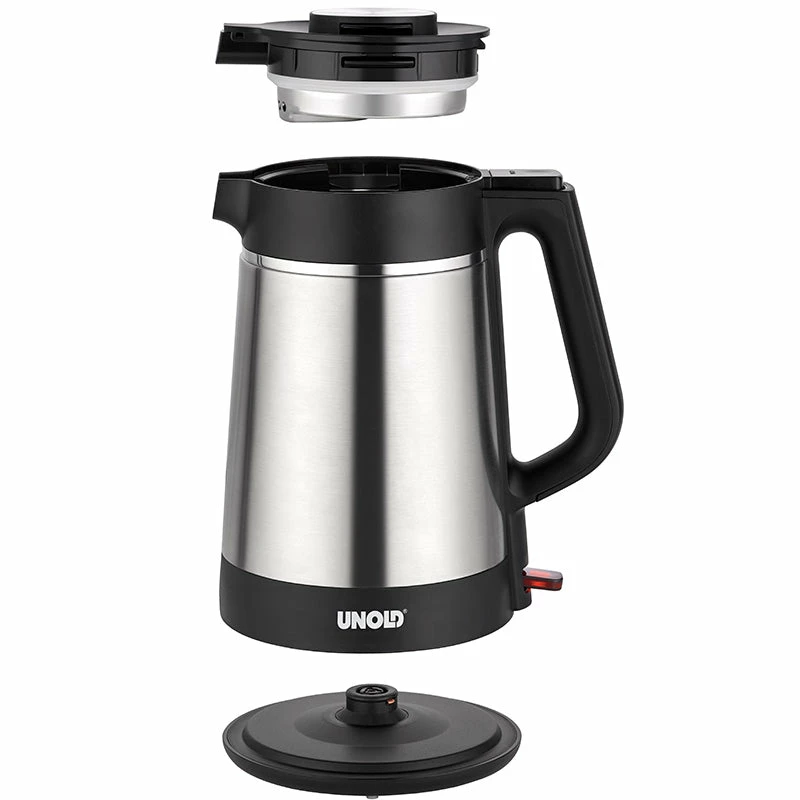 Unold 18715 bollitore 1,5 L 1800 W nero, acciaio inox