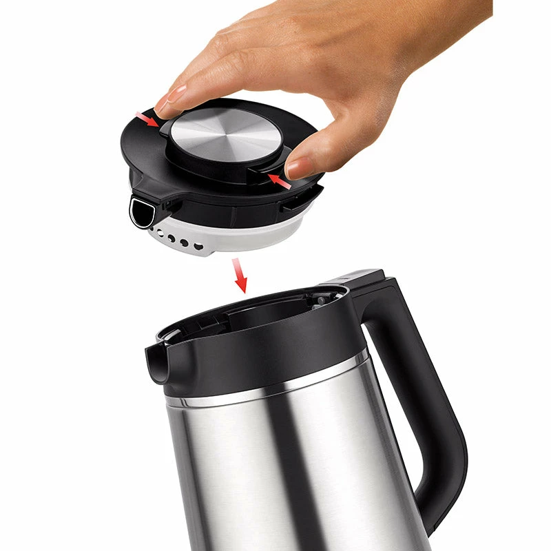 Unold 18715 bollitore 1,5 L 1800 W nero, acciaio inox