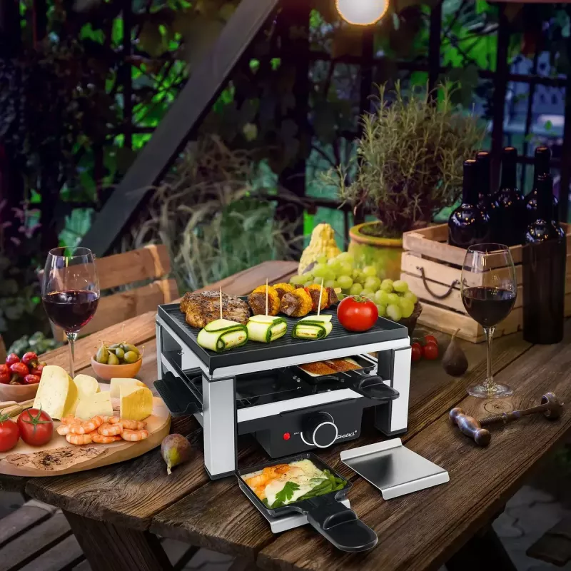 Raclette in ghisa RC 104 nero/acciaio inox