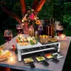 Steba RC 108 Griglia Multi-Raclette, 2000 W, 8 padelline, acciaio inox/nero