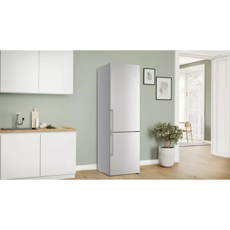 Bosch Serie 6 KGN39AIAU frigorifero combinato, libera installazione, 363 l (260 l + 103 l), 203 cm, classe energetica A, acciaio inox spazzolato