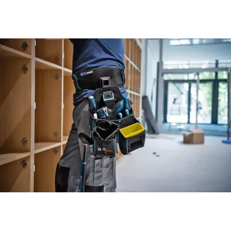 Bosch GWT 4 Professional 1600A0265T borsa portautensili, poliestere 1000D, portata 5 kg, nera/blu
