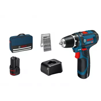 Avvitatore a batteria Bosch GSR 12V-15 Professional, 1300 RPM, nero, blu