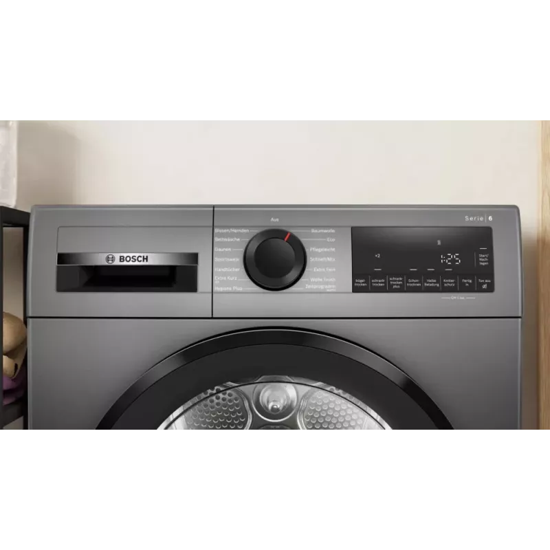 Bosch Serie 6 WQG243DR10 Asciugatrice a pompa di calore freestanding a carica frontale 9 kg grigio