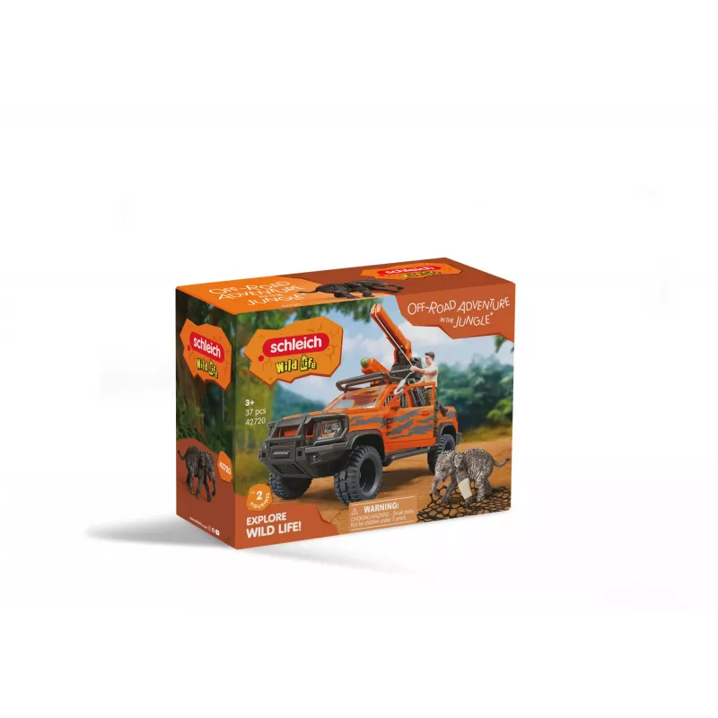 Set di gioco Schleich Off-Road Adventure nella giungla — tema giungla, figure in plastica, età 3–8