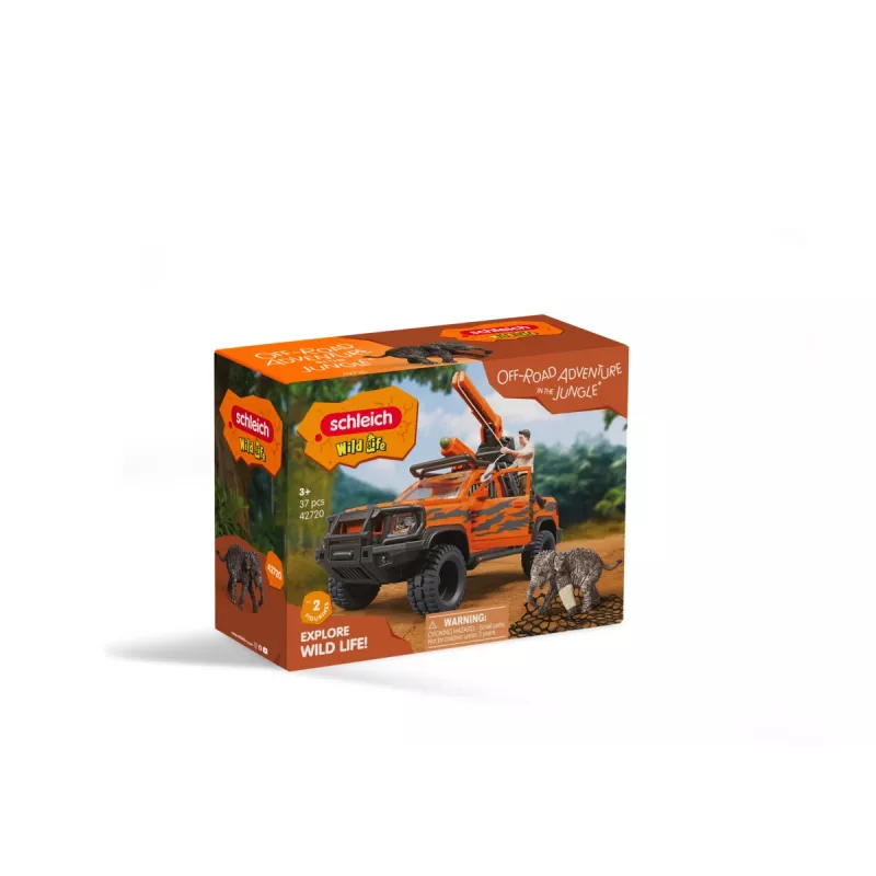 Set di gioco Schleich Off-Road Adventure nella giungla — tema giungla, figure in plastica, età 3–8