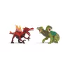 Set di figure da gioco Schleich Eldrador Creatures dinosauro di fuoco vs. lucertola della giungla, modello 70834